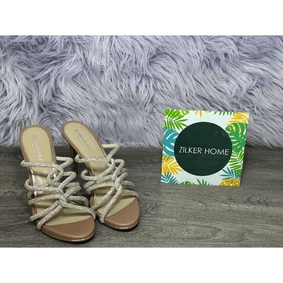 Kenneth Cole New York Women's Brooke 95 Twist Jewel Dress Sandals - Silver 8M - Picture 1 of 7